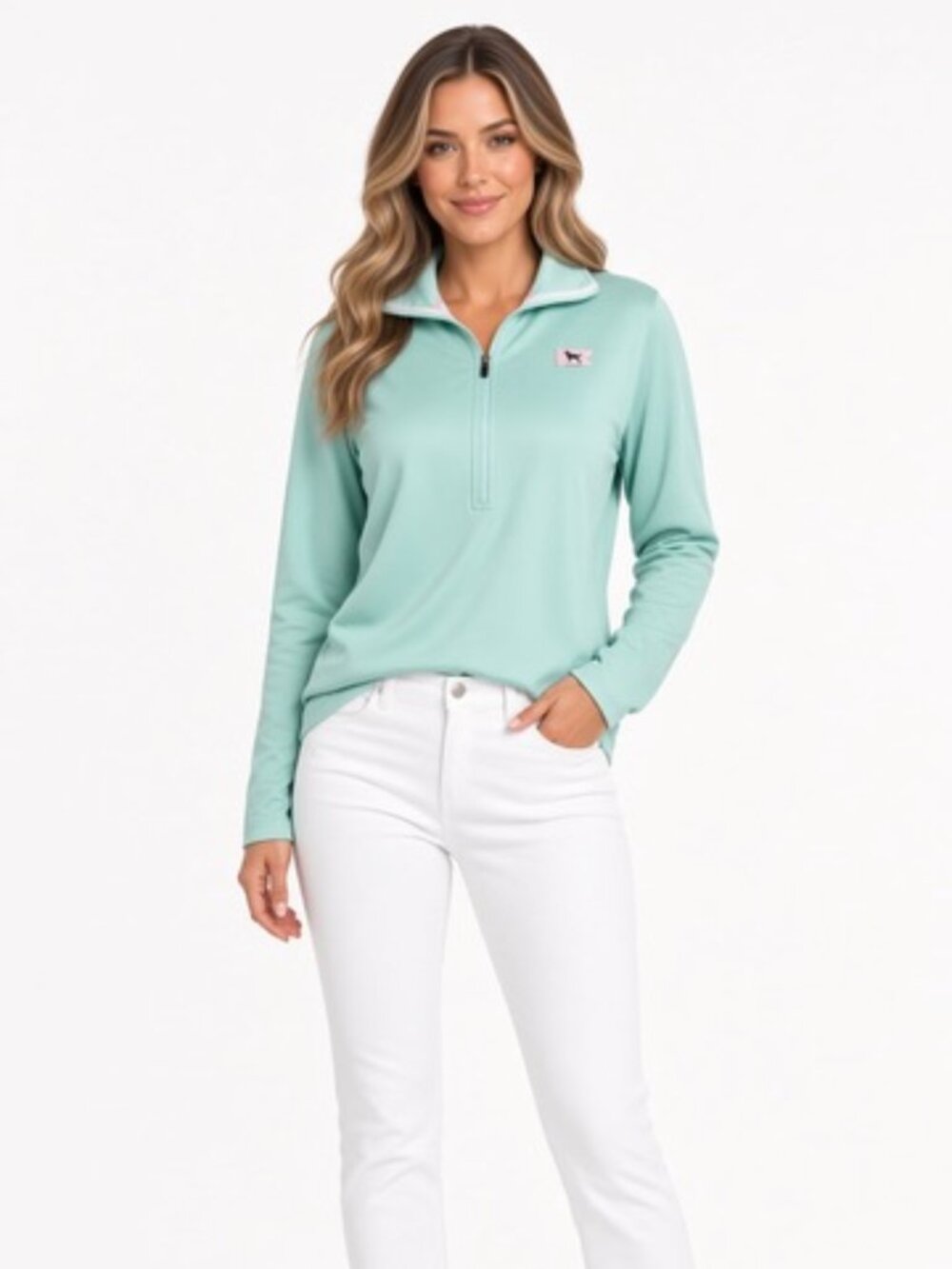 The Black Dog Mint Quarter Zip